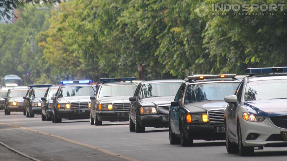 Pihak kepolisian turut mengamankan jalanya kirab MBCI IX di Kota Solo.